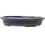 Ovale donkerblauwe bonsaipot van Hattori - 160 x 125 x 30 mm