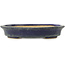 Ovale donkerblauwe bonsaipot van Hattori - 160 x 125 x 30 mm