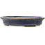 Ovale donkerblauwe bonsaipot van Hattori - 160 x 125 x 30 mm