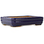 Maceta rectangular para bonsái de color azul oscuro de Hattori - 155 x 117 x 38 mm