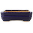 Maceta rectangular para bonsái de color azul oscuro de Hattori - 155 x 117 x 38 mm