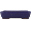 Rectangular dark blue bonsai pot by Hattori - 155 x 117 x 38 mm