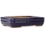 Maceta rectangular para bonsái de color azul oscuro de Hattori - 155 x 117 x 38 mm