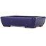 Maceta rectangular para bonsái de color azul oscuro de Hattori - 155 x 117 x 38 mm
