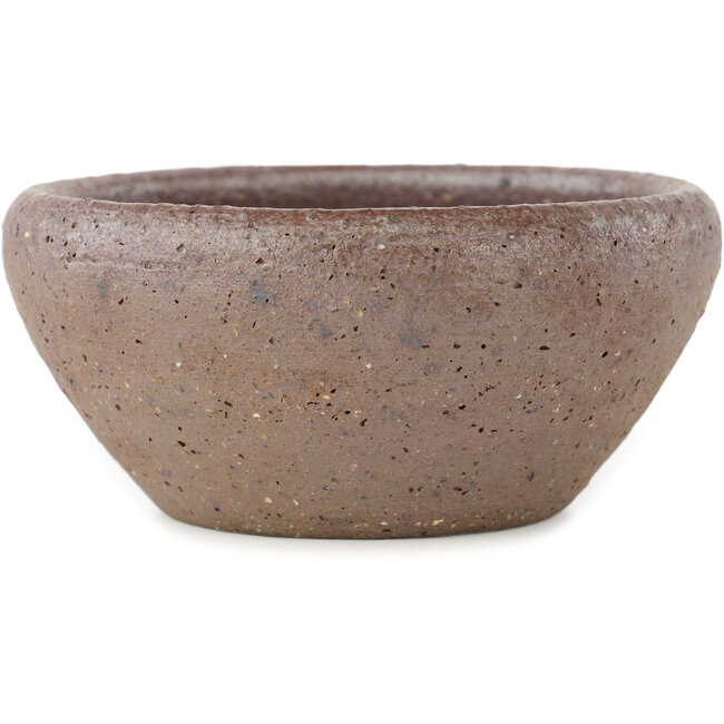 Pot à bonsaï rond non émaillé de Bonsai - 123 x 123 x 58 mm