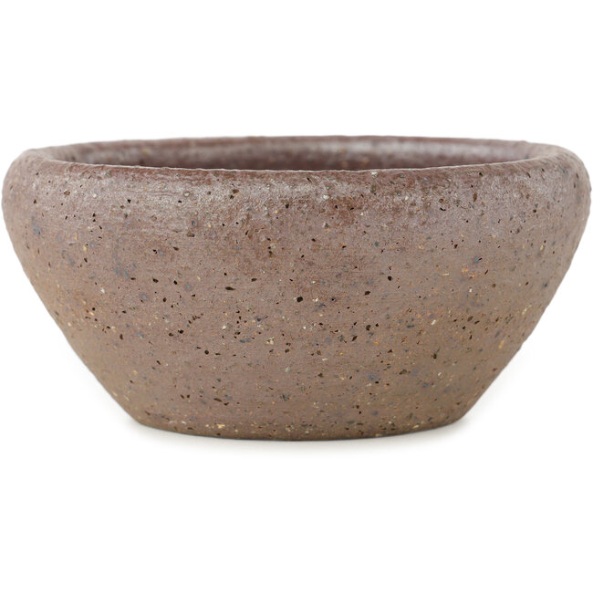Pot à bonsaï rond non émaillé de Bonsai - 123 x 123 x 58 mm