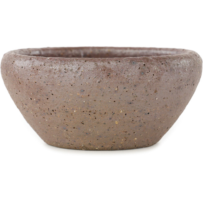 Pot à bonsaï rond non émaillé de Bonsai - 123 x 123 x 58 mm