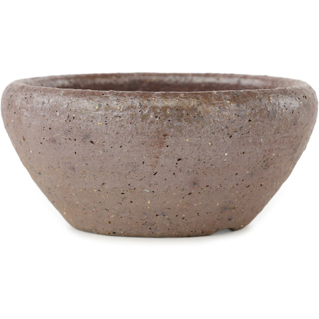 Ronde ongeglazuurde bonsai pot van Bonsai - 123 x 123 x 58 mm