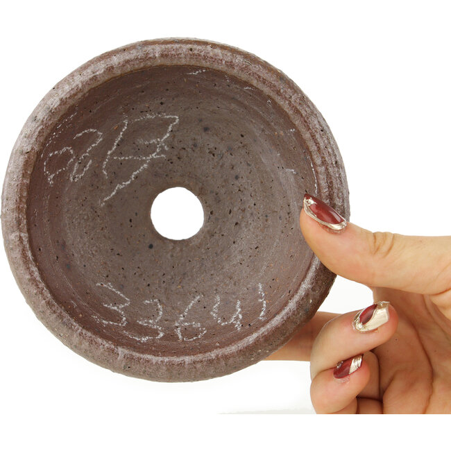 Maceta para bonsái redonda sin esmaltar de Bonsai - 120 x 120 x 55 mm