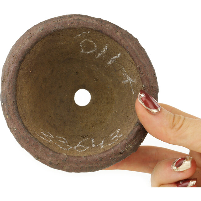 Ronde ongeglazuurde bonsai pot van Bonsai - 100 x 100 x 55 mm