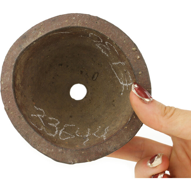 Maceta para bonsái redonda sin esmaltar de Bonsai - 100 x 100 x 52 mm