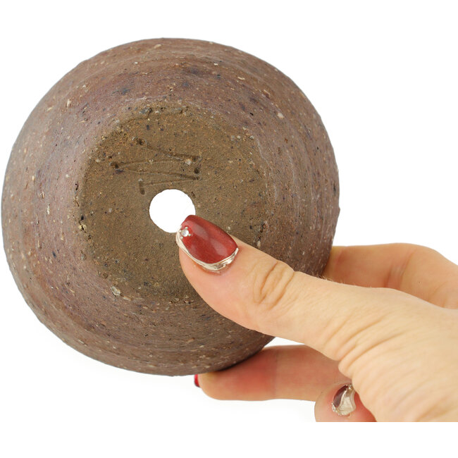Pot à bonsaï rond non émaillé de Bonsai - 100 x 100 x 52 mm