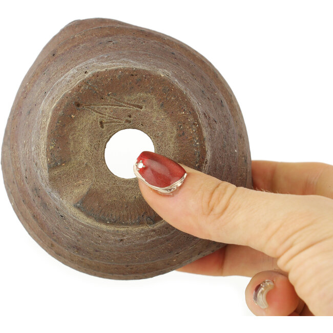 Maceta para bonsái redonda sin esmaltar de Bonsai - 95 x 95 x 60 mm