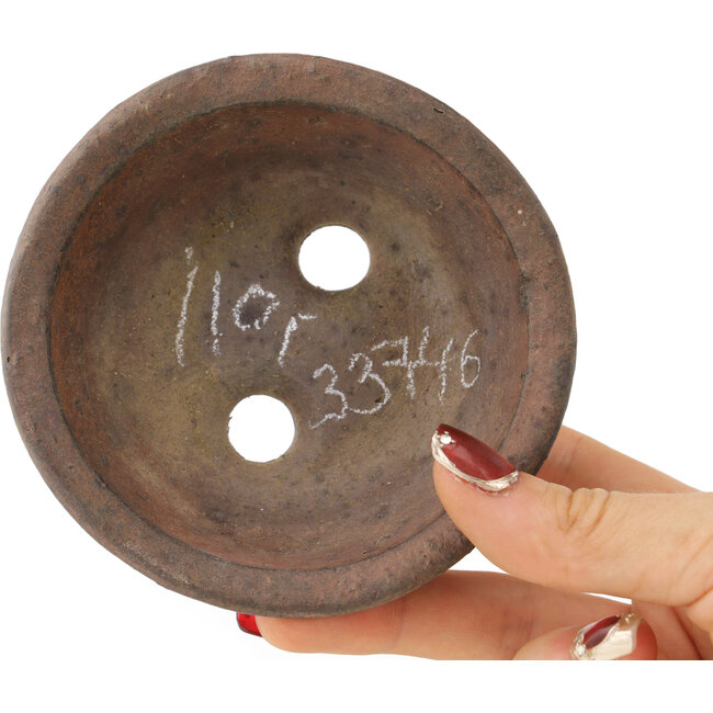 Maceta para bonsái redonda sin esmaltar de Bonsai - 105 x 105 x 40 mm