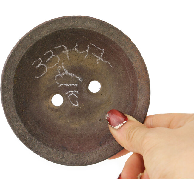 Pot à bonsaï rond non émaillé de Bonsai - 105 x 105 x 35 mm