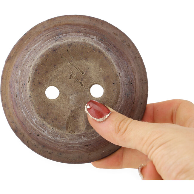 Maceta para bonsái redonda sin esmaltar de Bonsai - 105 x 105 x 35 mm