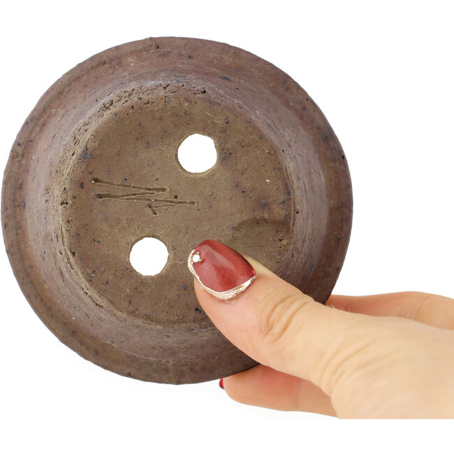 Pot à bonsaï rond non émaillé de Bonsai - 94 x 94 x 30 mm