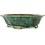 Pot à bonsaï vert Mokko de Seizan - 180 x 160 x 52 mm