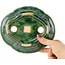 Pot à bonsaï vert Mokko de Seizan - 180 x 160 x 52 mm