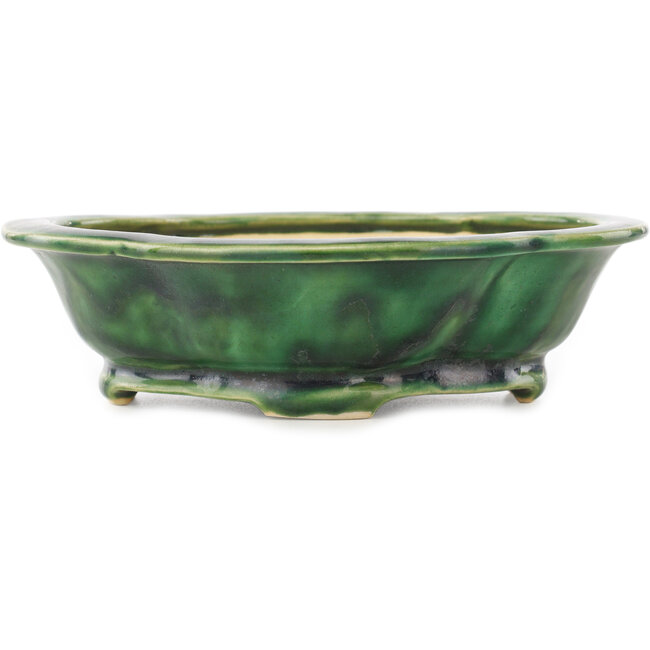 Pot à bonsaï vert Mokko de Seizan - 180 x 155 x 50 mm