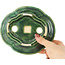 Pot à bonsaï vert Mokko de Seizan - 180 x 155 x 50 mm