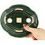 Pot à bonsaï vert Mokko de Seizan - 180 x 155 x 50 mm