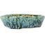 Pot à bonsaï rond vert et bleu de Hama Jube - 157 x 157 x 47 mm