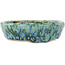 Pot à bonsaï rond vert et bleu de Hama Jube - 157 x 157 x 47 mm