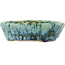 Pot à bonsaï rond vert et bleu de Hama Jube - 157 x 157 x 47 mm