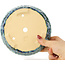 Pot à bonsaï rond vert et bleu de Hama Jube - 157 x 157 x 47 mm