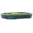 Pot à bonsaï ovale vert et bleu de Hama Jube - 170 x 130 x 25 mm