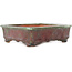 Maceta rectangular para bonsái de color rojo y verde de Hama Jube - 162 x 140 x 47 mm