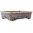 Rectangular red multicolor bonsai pot by Hama Jube - 177 x 152 x 50 mm