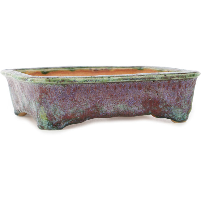 Rechthoekige rode multicolor bonsai pot van Hama Jube - 177 x 152 x 50 mm