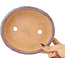 Ronde rode en blauwe bonsaipot van Hama Jube - 173 x 152 x 43 mm