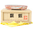Oval white and red  bonsai pot by Kutani - 102 x 81 x 20 mm