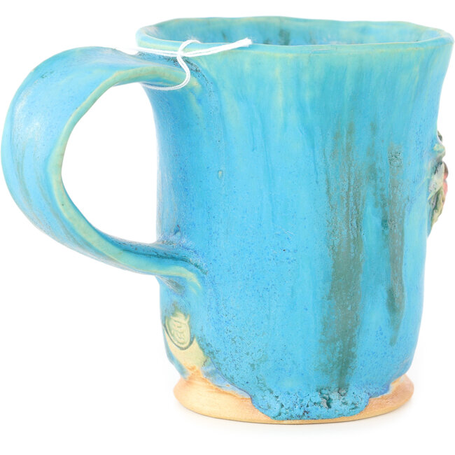 Mug à thé rond bleu et rouge de Masashi Furumoto - 130 x 85 x 100 mm