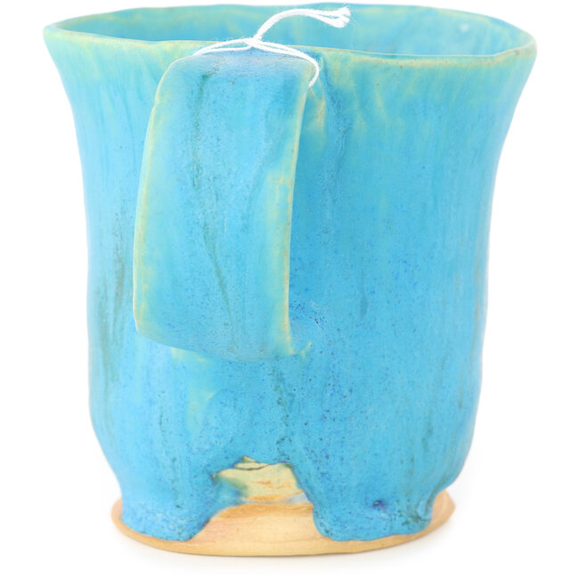 Tazza da tè rotonda blu e rossa di Masashi Furumoto - 135 x 92 x 95 mm