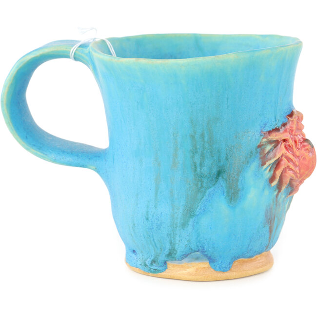 Mug à thé rond bleu et rouge de Masashi Furumoto - 135 x 92 x 95 mm