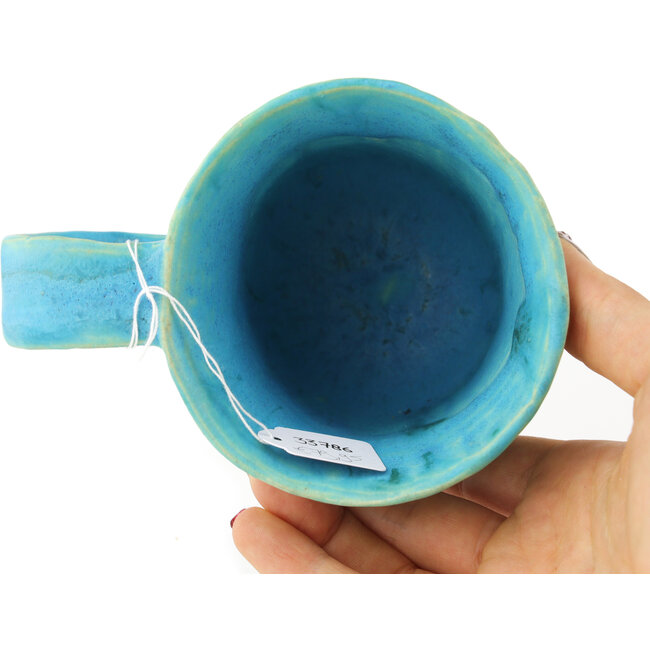 Tazza da tè rotonda blu e rossa di Masashi Furumoto - 135 x 92 x 95 mm