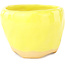 Pot à bonsaï rond jaune et vert de Masashi Furumoto - 95 x 95 x 67 mm