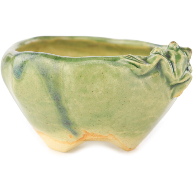 Maceta redonda para bonsái verde de Masashi Furumoto - 68 x 68 x 35 mm