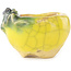 Vaso bonsai rotondo giallo e verde di Masashi Furumoto - 30 x 30 x 20 mm