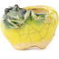 Pot à bonsaï rond jaune et vert de Masashi Furumoto - 30 x 30 x 20 mm