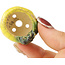 Pot à bonsaï rond jaune et vert de Masashi Furumoto - 30 x 30 x 20 mm
