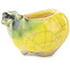 Pot à bonsaï rond jaune et vert de Masashi Furumoto - 30 x 30 x 20 mm
