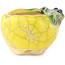 Pot à bonsaï rond jaune et vert de Masashi Furumoto - 26 x 26 x 17 mm