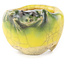 Pot à bonsaï rond jaune et vert de Masashi Furumoto - 26 x 26 x 17 mm