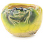 Pot à bonsaï rond jaune et vert de Masashi Furumoto - 25 x 25 x 15 mm