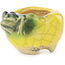 Pot à bonsaï rond jaune et vert de Masashi Furumoto - 25 x 25 x 15 mm